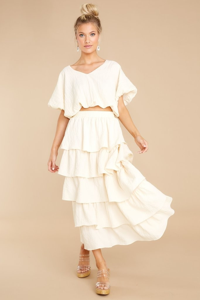 In The Best Way Ivory Top | Red Dress 