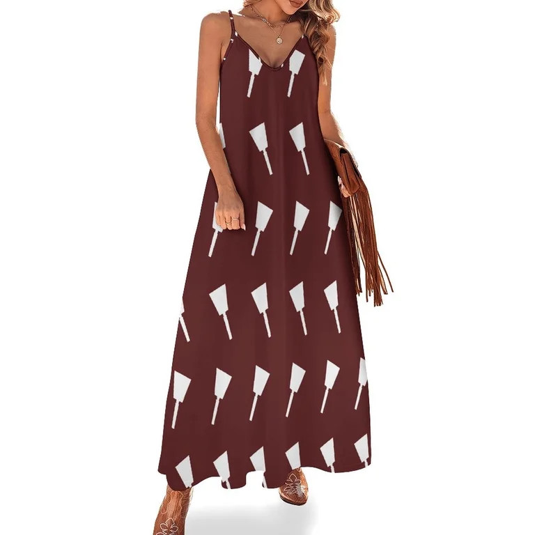 Mississippi State White Cowbell Sleeveless Suspender Dress Summer Fashion Casual Long Dress | Walmart (US)