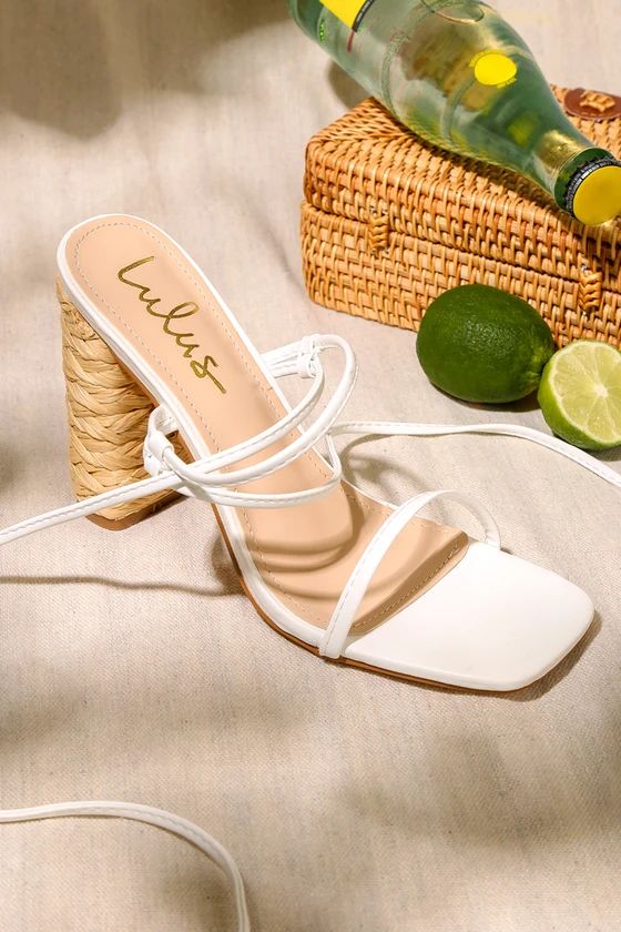 Cordell White Espadrille High Heeled Sandals | Lulus (US)