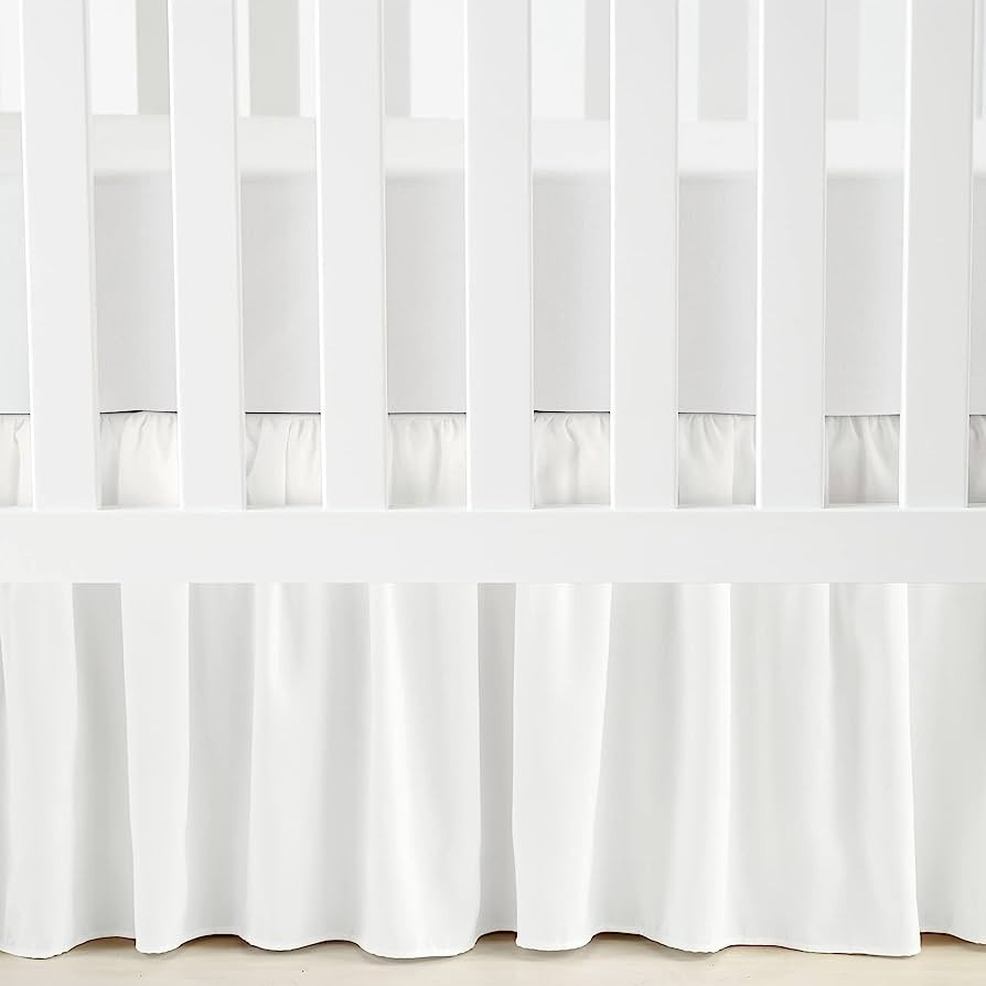 Lush Decor Ruffle Crib Skirt, 16" Drop, White | Amazon (US)