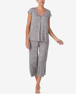 Women's Cap-Sleeve Top and Cropped Pajama Pants, 2-Piece Set | Macy's