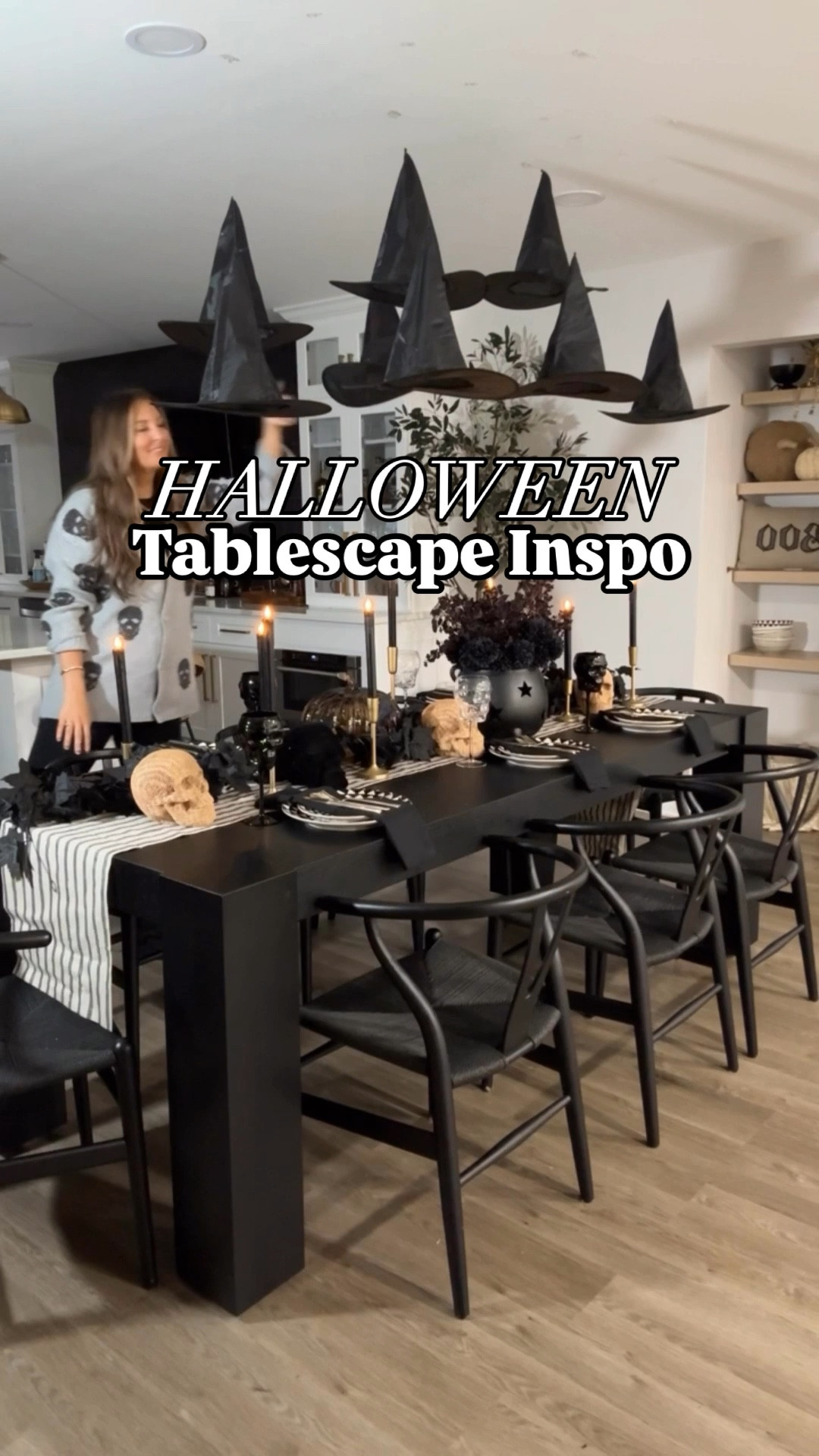 Halloween decor I am LOVING how my basement table turned out for Halloween this year and we were able to find everyone on a budget from Walmart, Target & Amazon 🙌🏻💀🎃

#halloween #halloweendecor 

#LTKHome #LTKVideo #LTKSeasonal