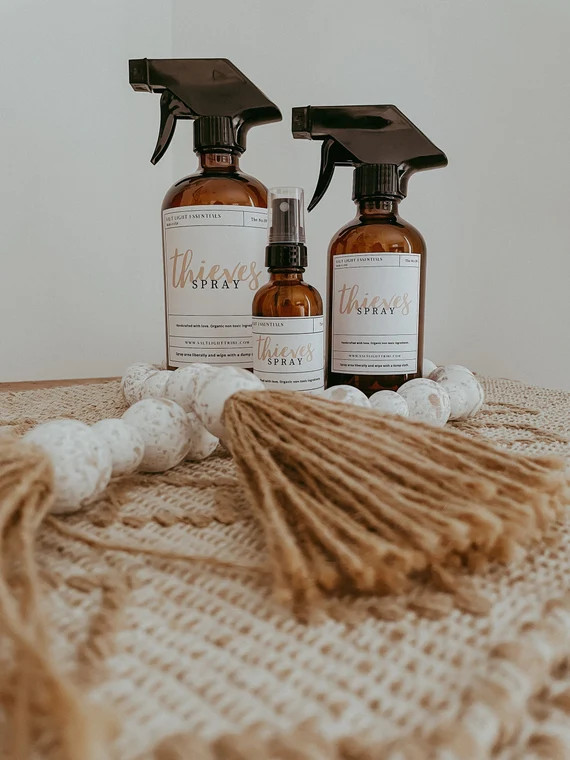 Thieves Spray  Amber Glass Bottle  2 8 16 Oz  Young | Etsy | Etsy (US)