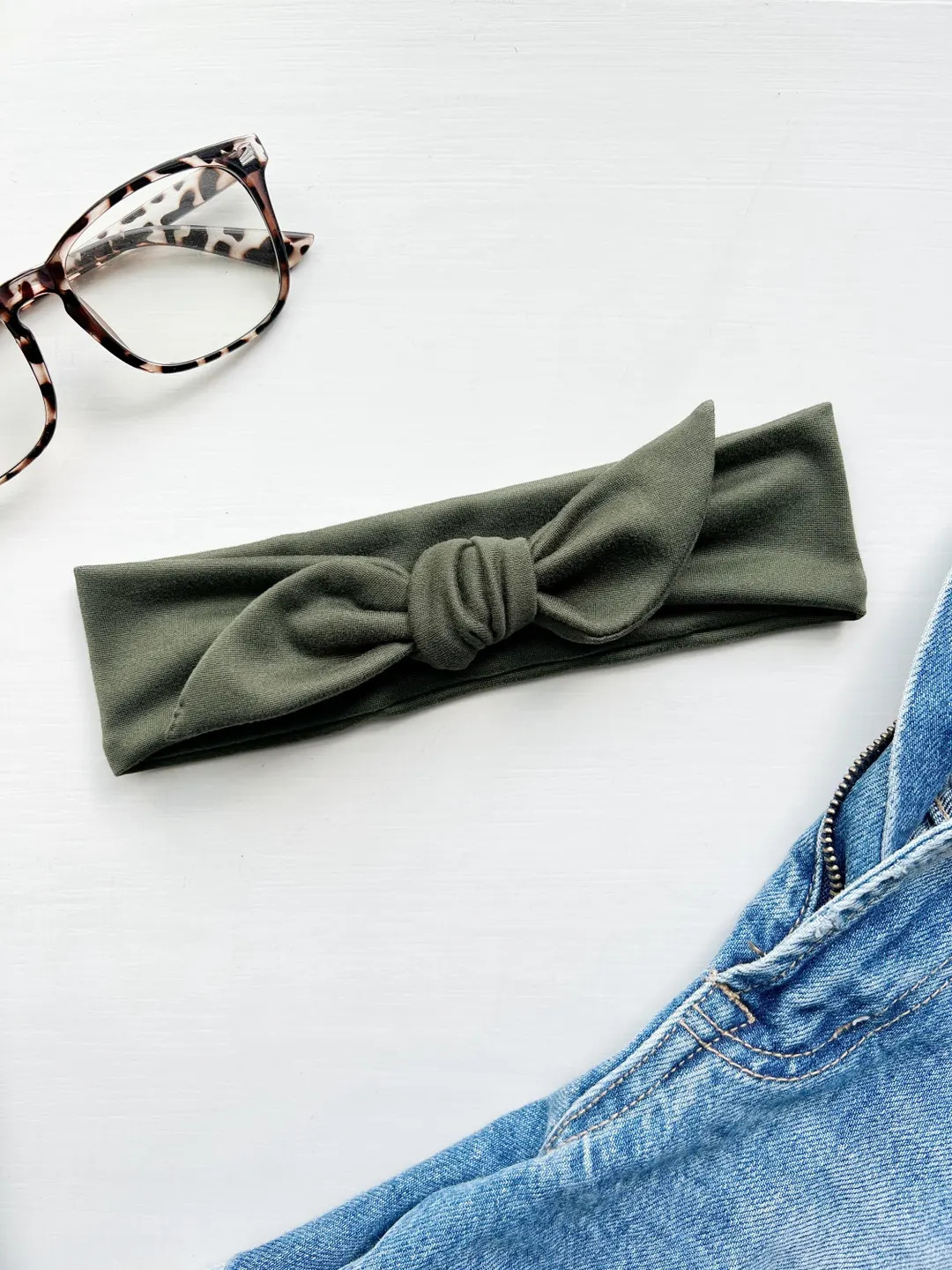 Personalized Olive Green Tie Headband, Headbands for Women, Yoga Headband, Neutral Tie Headband, ... | Etsy (US)