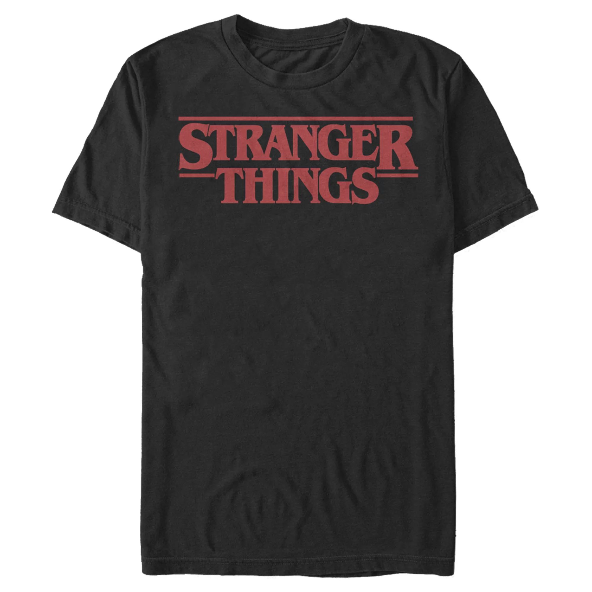 Men's Stranger Things Bold Logo  Graphic Tee Black Large - Walmart.com | Walmart (US)