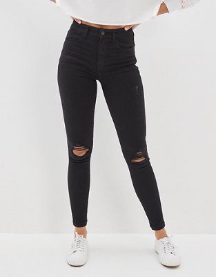 AE Ne(x)t Level Ripped Super High-Waisted Jegging | American Eagle Outfitters (US & CA)