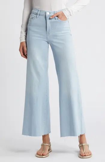 Le Palazzo Raw Hem Ankle Wide Leg Jeans | Nordstrom