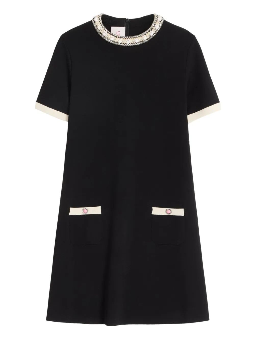 Valentino Garavani embellished-detail Mini Dress | Black | FARFETCH | Farfetch Global