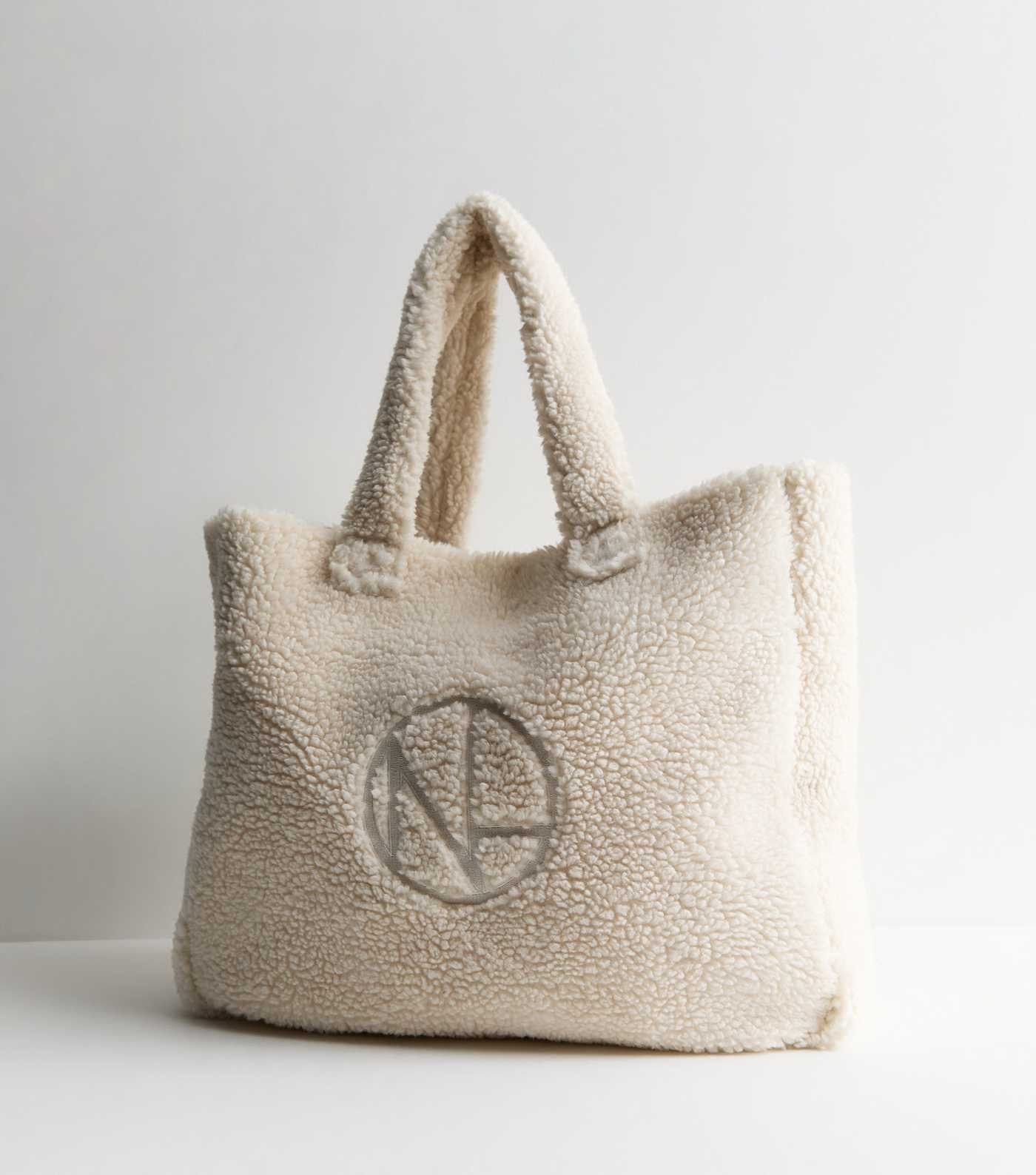 Cream Oversized Borg Tote Bag | New Look | New Look (UK)