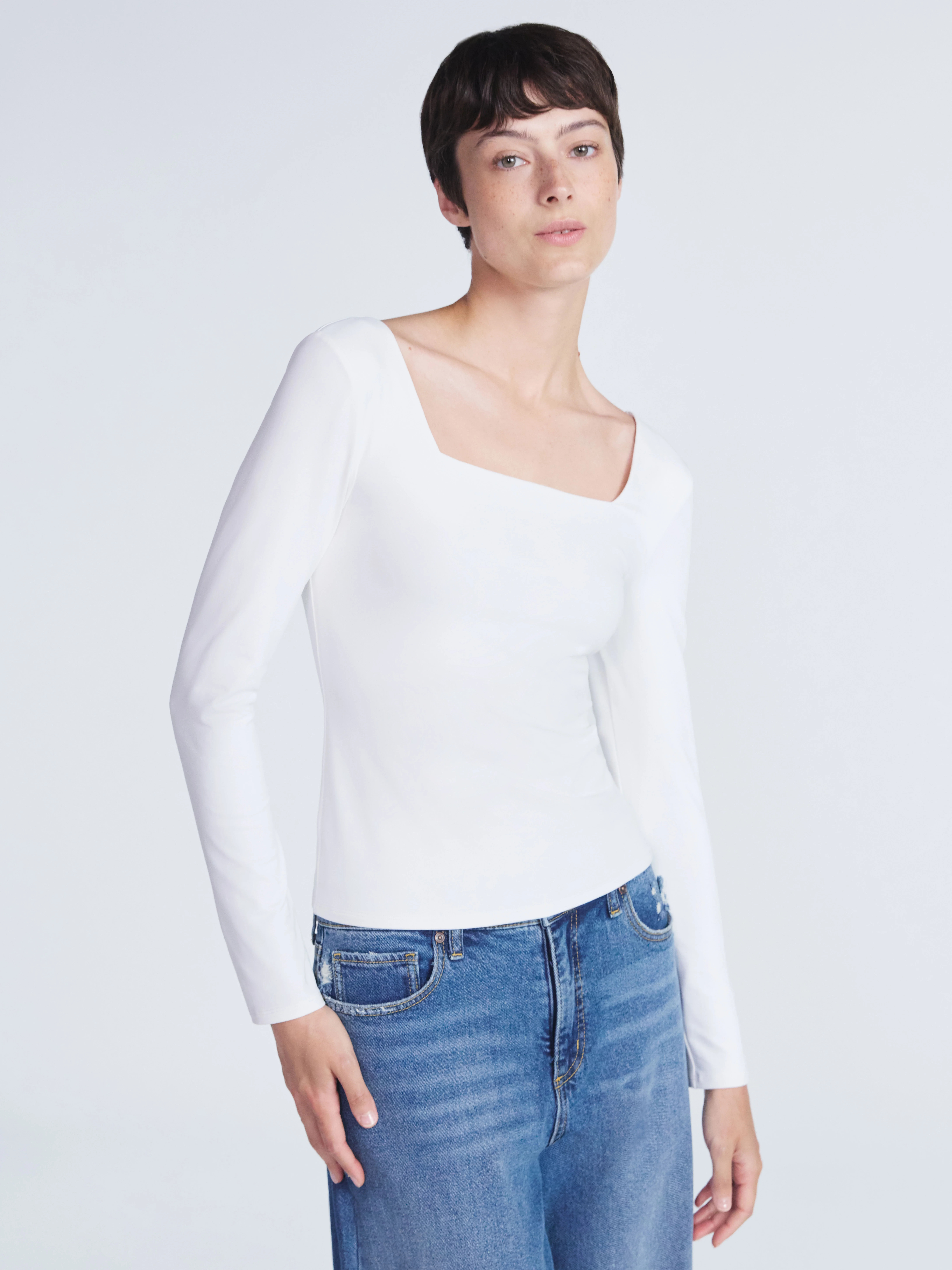 Scoop Women's Contour Top with Long Sleeves, Sizes XS-XXL | Walmart (US)