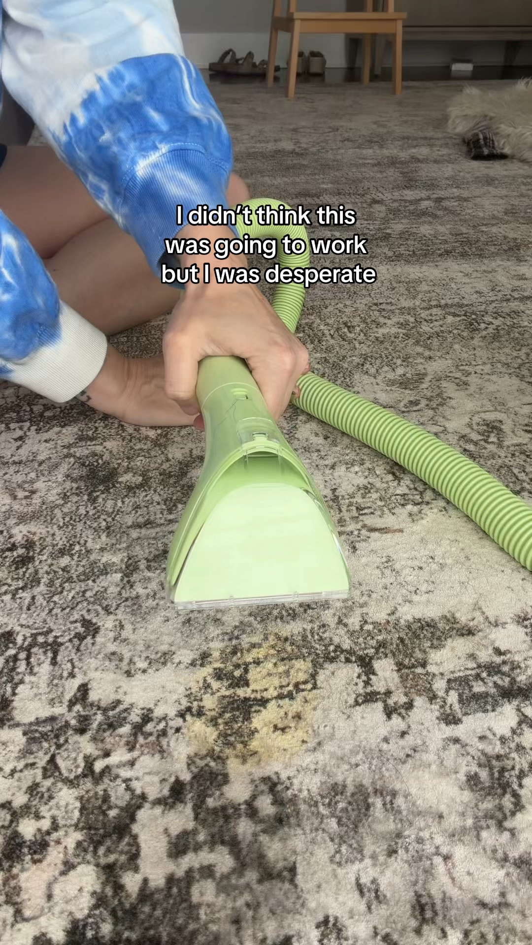 The girls that get it. I couldn’t believe how easy this thing was. It’s the “mini” so it takes up zero space and doesn’t feel like lugging out a massive shampooer.