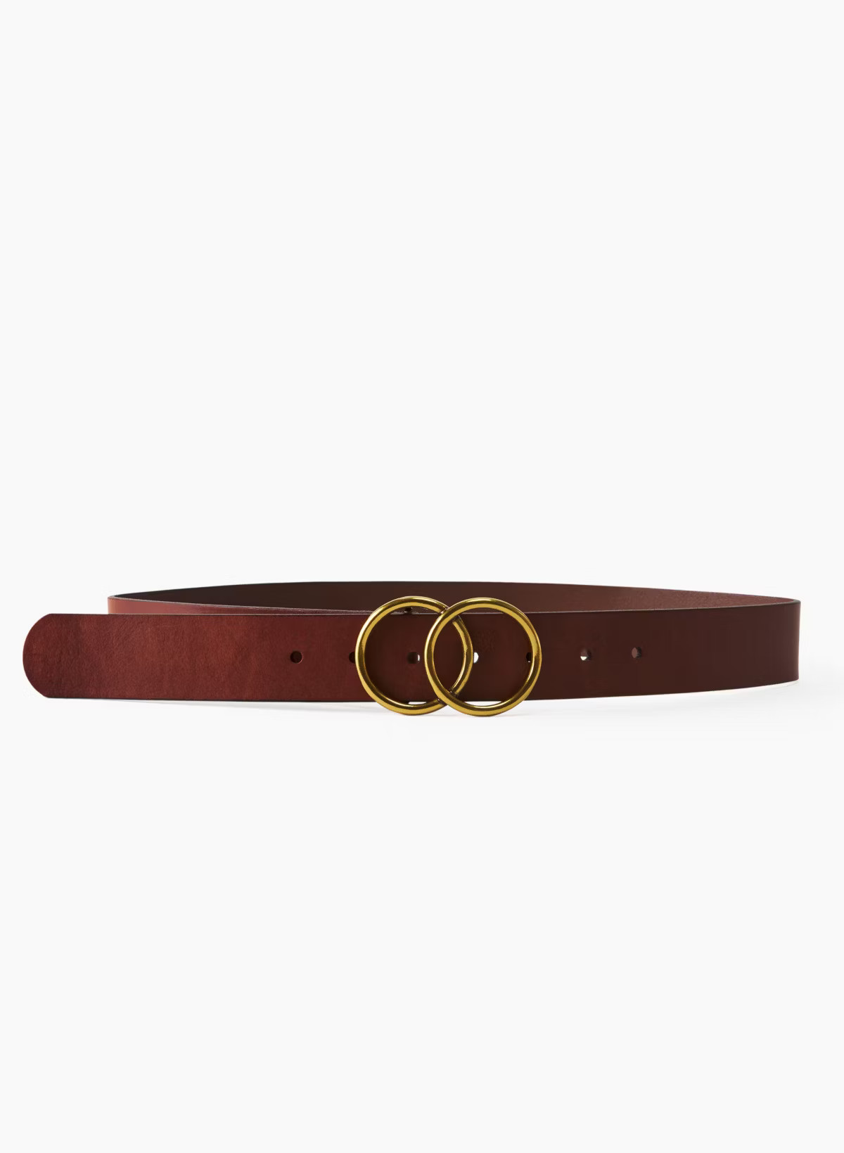 DOUBLE RING LEATHER BELT | Aritzia