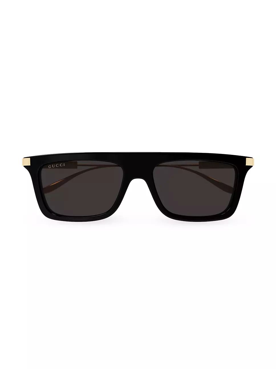 Gucci Back To Web Rectangular Recycled Acetate & Metal Sunglasses | Saks Fifth Avenue