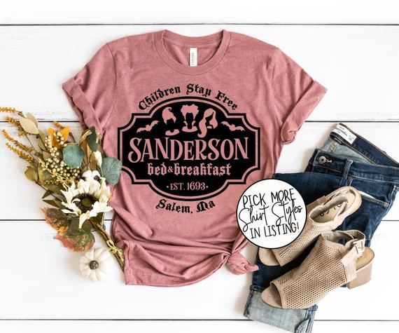Sanderson Bed & Breakfast Tee Shirt  Halloween Movie Shirt  - Etsy | Etsy (US)