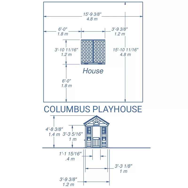 Columbus 3.75' x 3.91' Playhouse | Wayfair North America