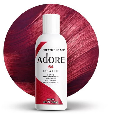 Creative Image Adore Semi-Permanent Hair Color - 64 RUBY RED - Haircolor Dye | Target