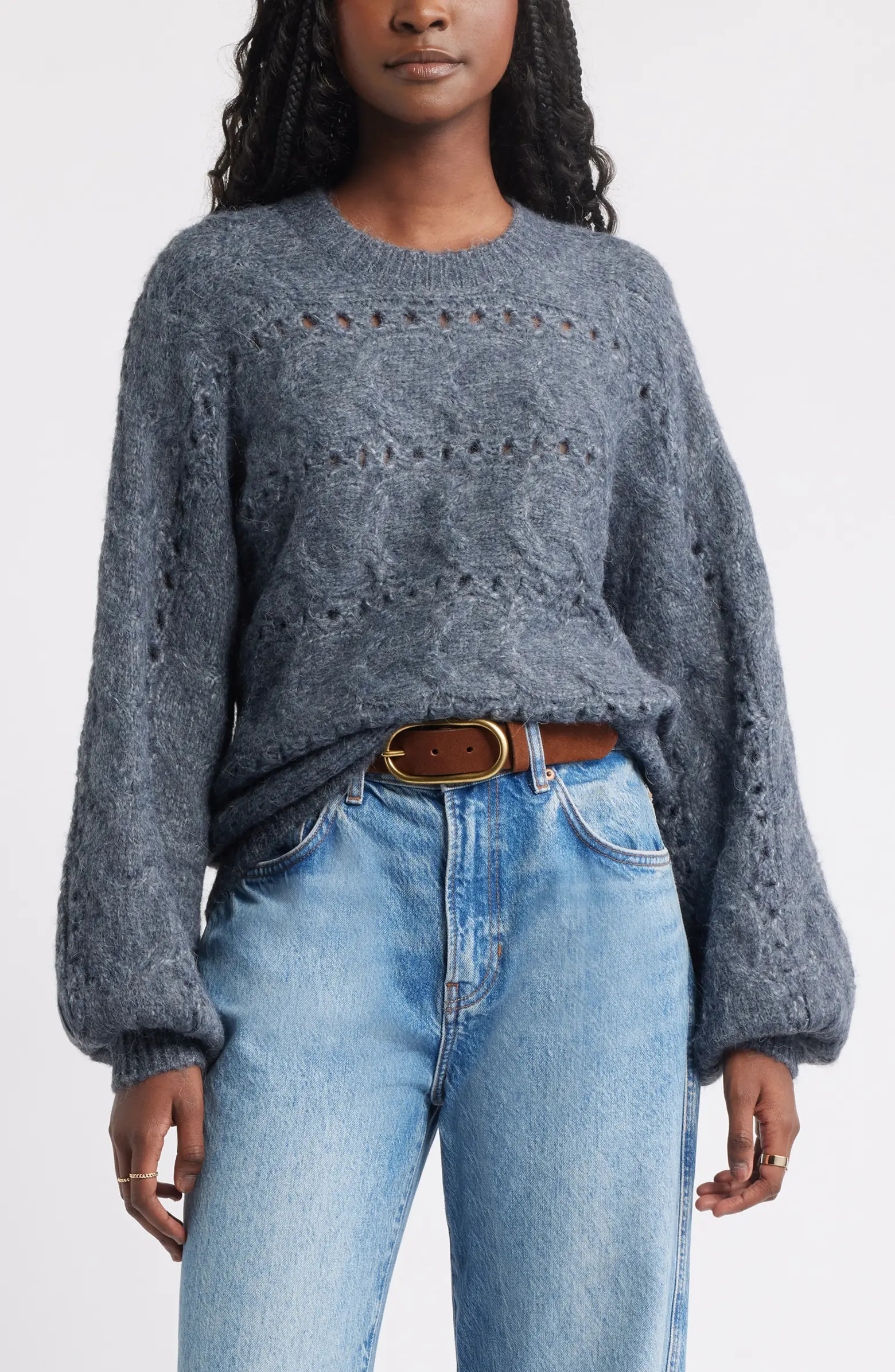 Cable Crewneck Sweater | Nordstrom