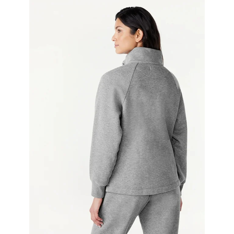 Free Assembly Women's Fleece Popover Sweatshirt with Raglan Sleeves, Size XS-XXXL | Walmart (US)