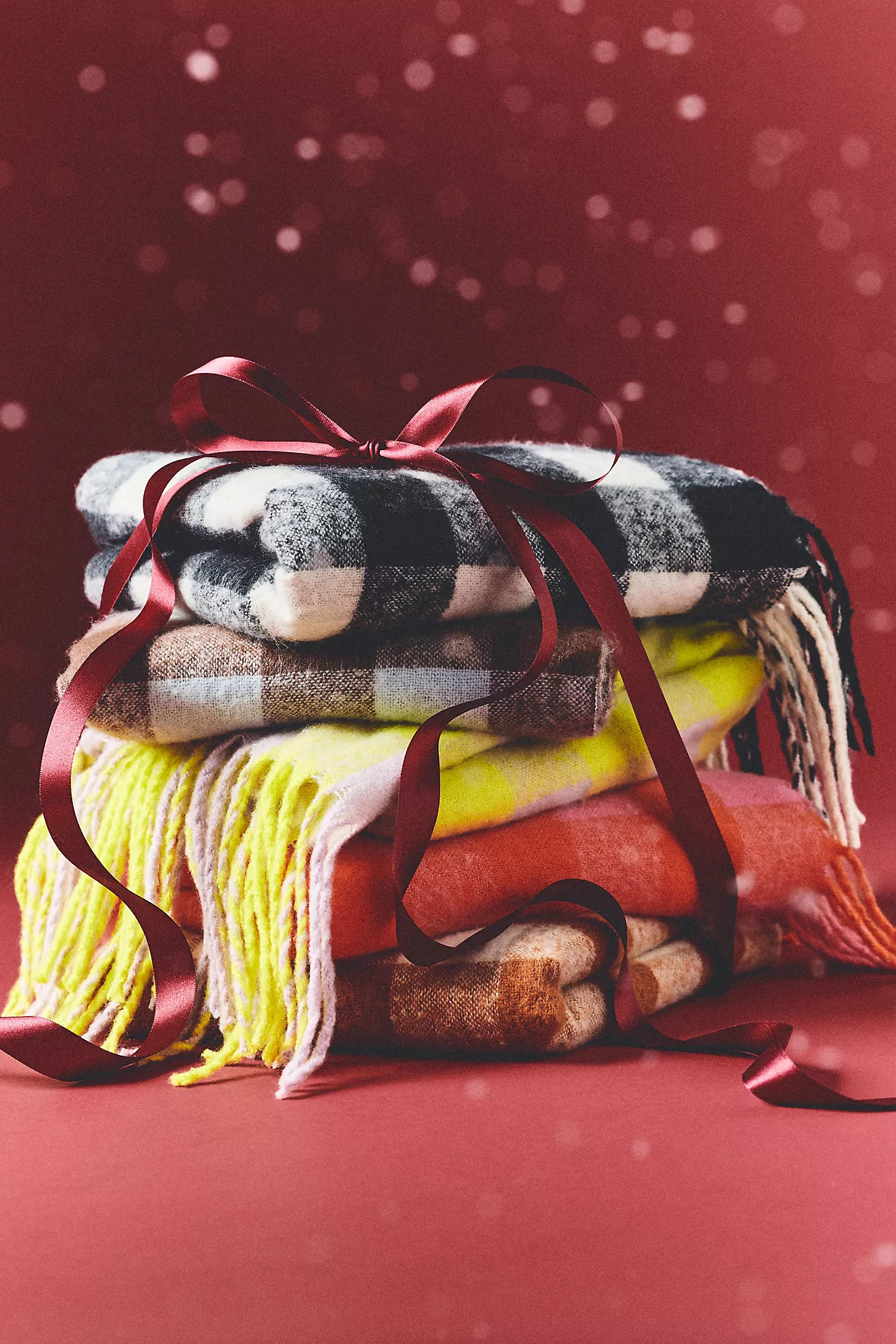 Maeve Brushed Gingham Scarf | Anthropologie (US)