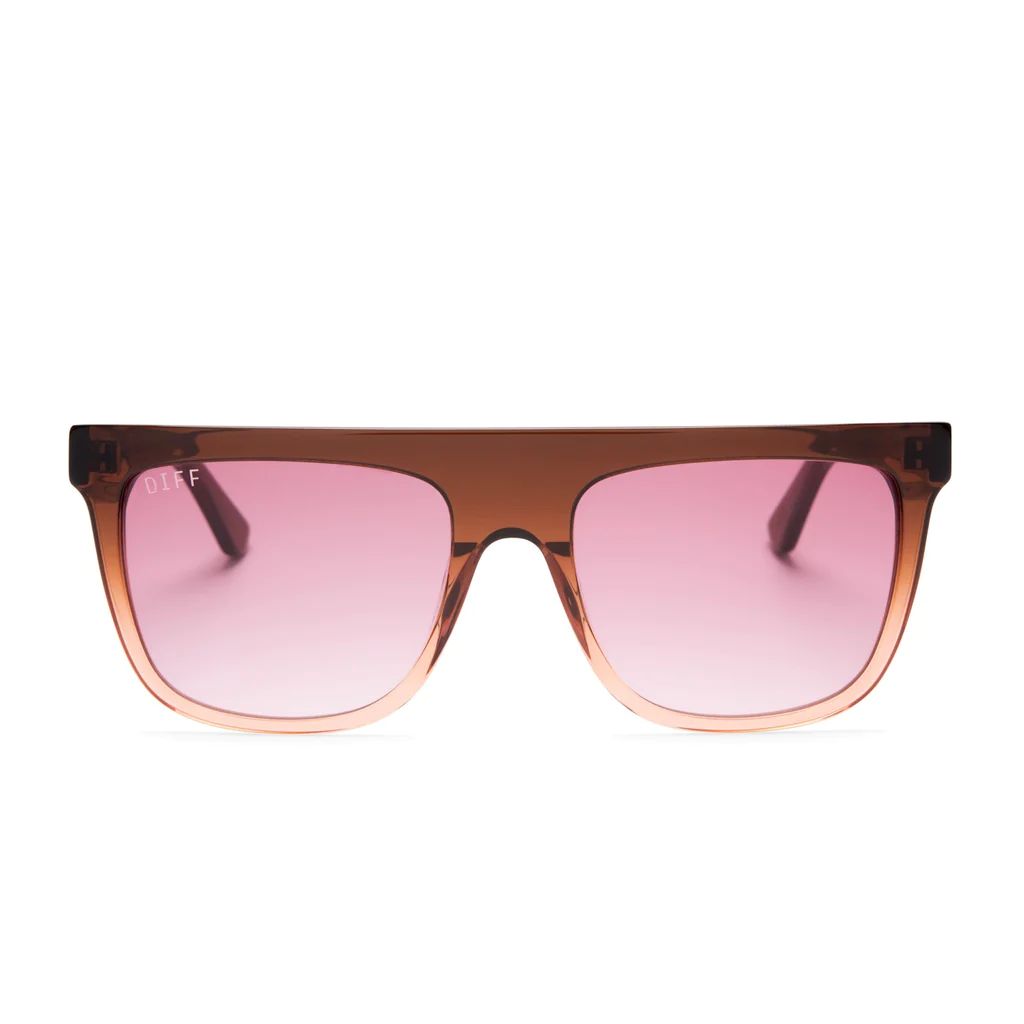STEVIE - TAUPE OMBRE CRYSTAL + WINE GRADIENT | DIFF Eyewear