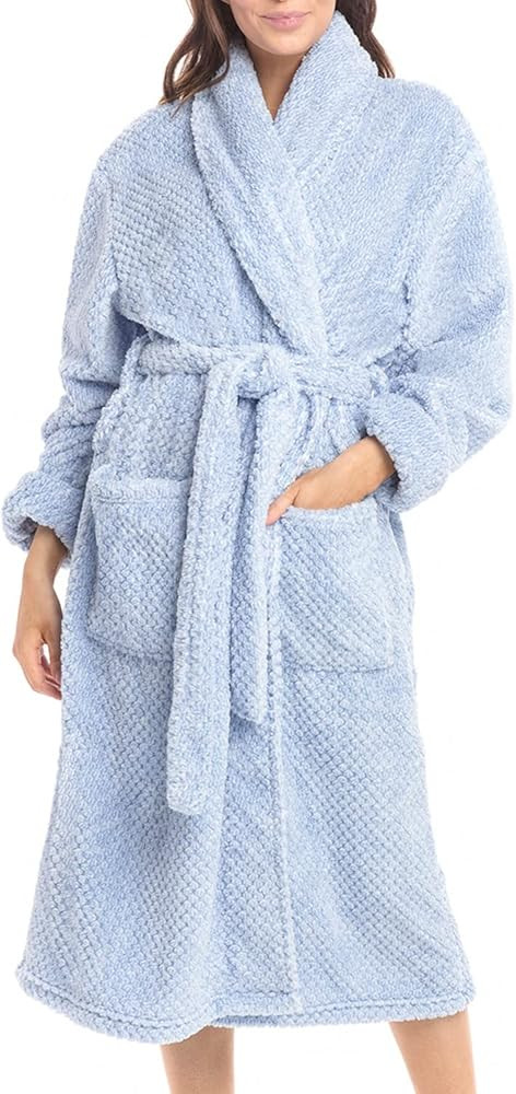 Alexander Del Rossa Women's Fuzzy Plush Fleece Winter Robe, Warm Soft Fuzzy Bathrobe for Her | Amazon (US)