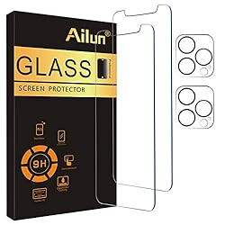 Ailun 2Pack Screen Protector Compatible for iPhone 12 Pro[6.1 inch] + 2 Pack Camera Lens Protecto... | Amazon (US)