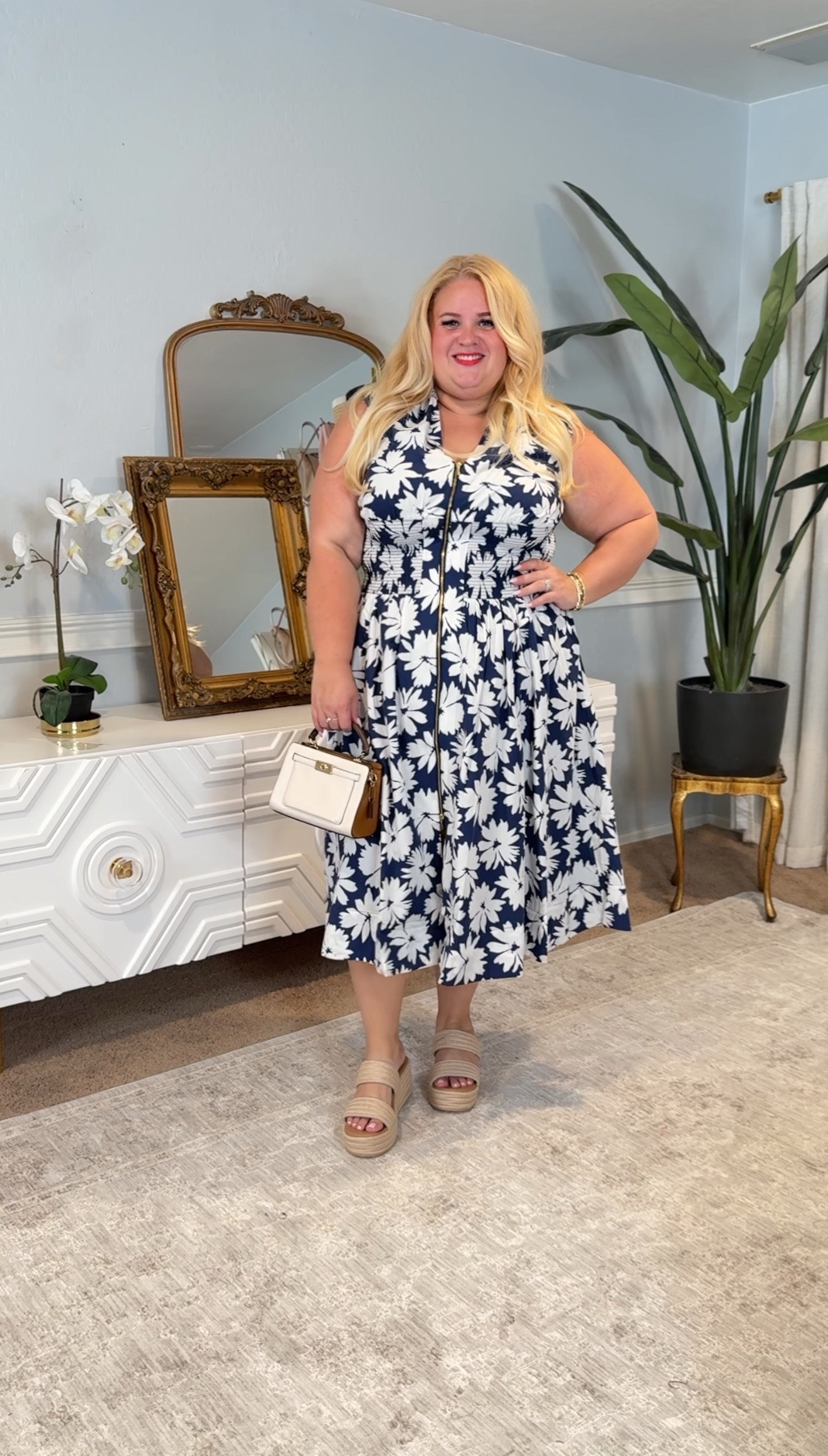 This dress fits absolutely incredible and it is amazingly good quality. It teaches you in at the waist and giving a very snatched look, emphasizing your curves zipper down the front stretch panel at the waist. I’m wearing the 1X and it is a little snug. I really should’ve gotten the 2X not the 1 X. Fit is true to size.

#LTKSummerEdit #LTKOver40 #LTKPlusSize