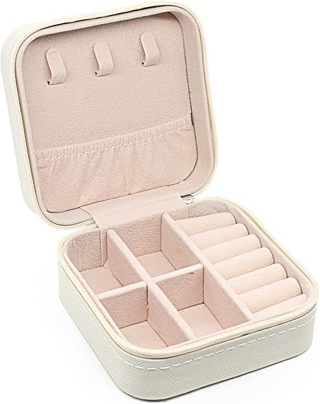 KEINE MARKE Small Jewelry Box, Travel Portable Jewelry Case for Ring, Pendant, Earring, Necklace,... | Amazon (US)