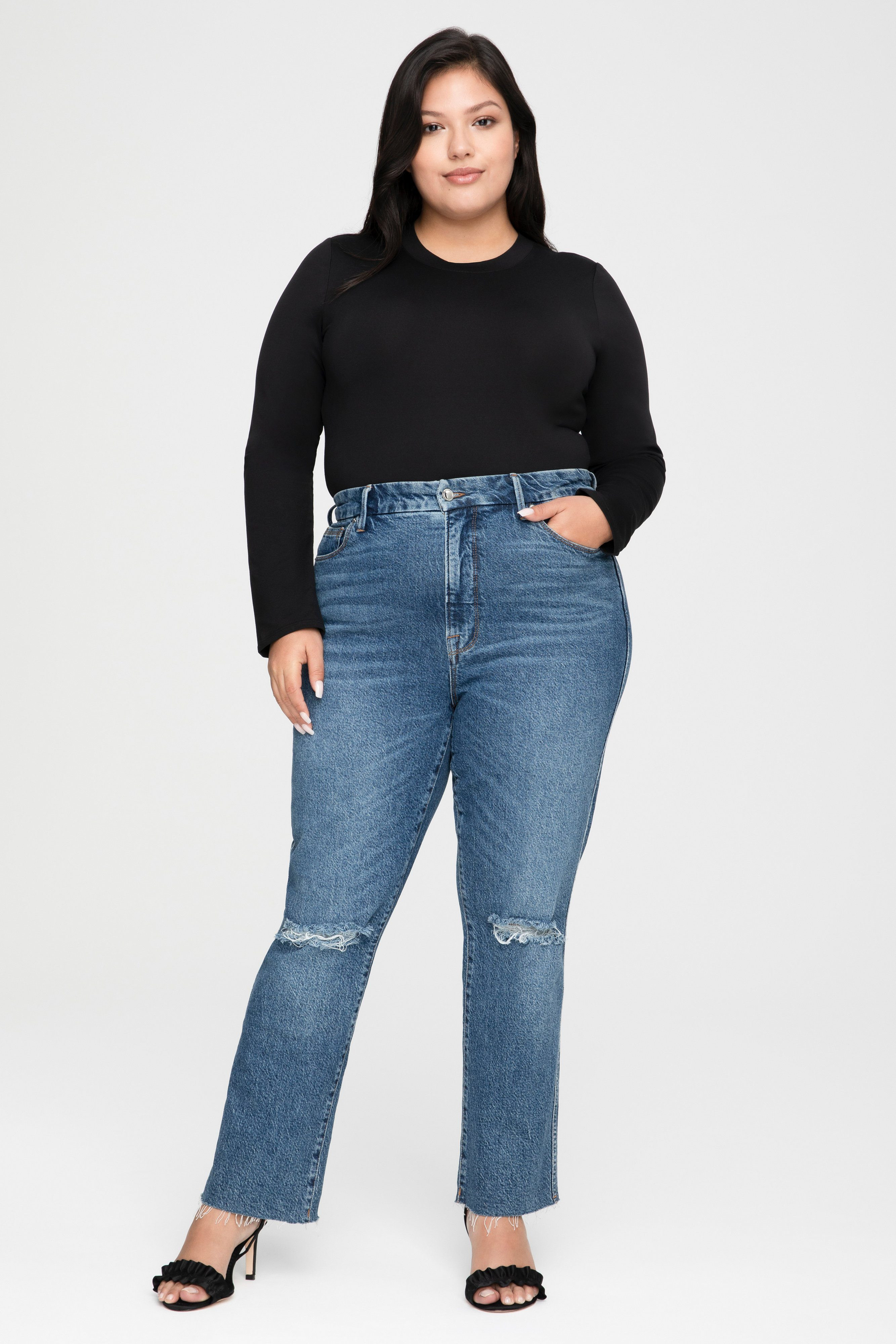 GOOD CURVE STRAIGHT JEANS | BLUE527 - GOOD AMERICAN | Good American