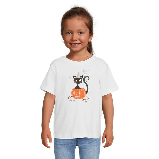 Wonder Nation Toddler Unisex Halloween Graphic Tee, Sizes 12M-5T | Walmart (US)