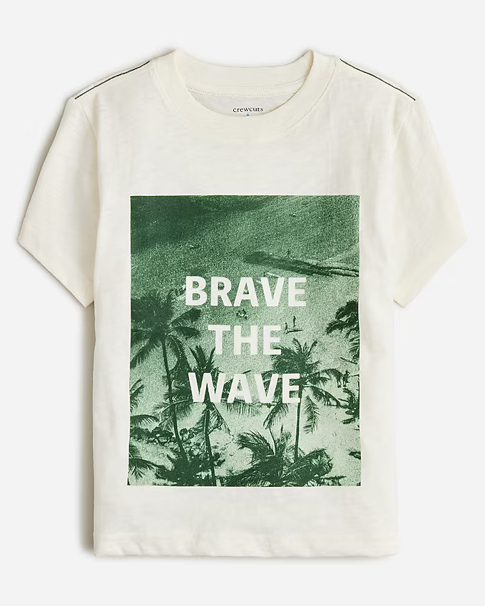 Kids' "Brave the wave" graphic T-shirt | J. Crew US