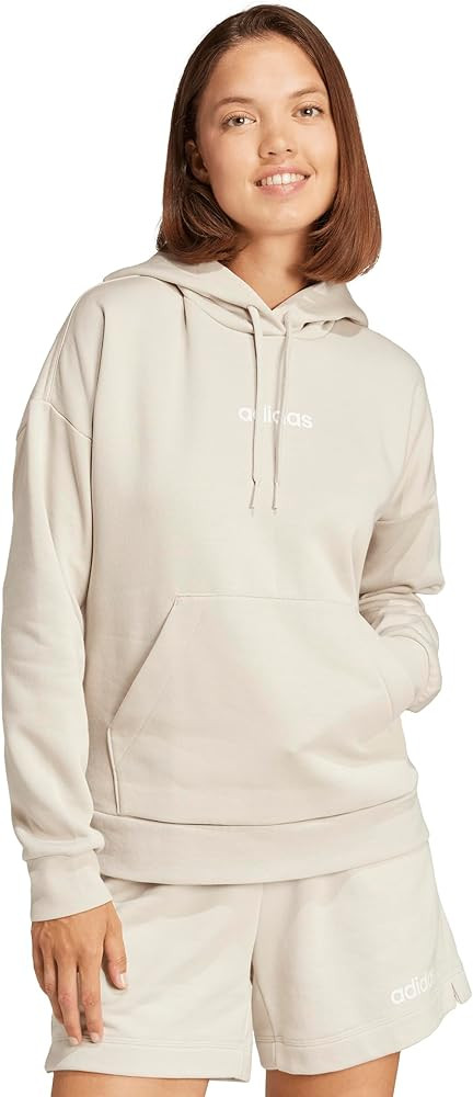 adidas womens Essentials Linear Fleece Hoodie | Amazon (US)