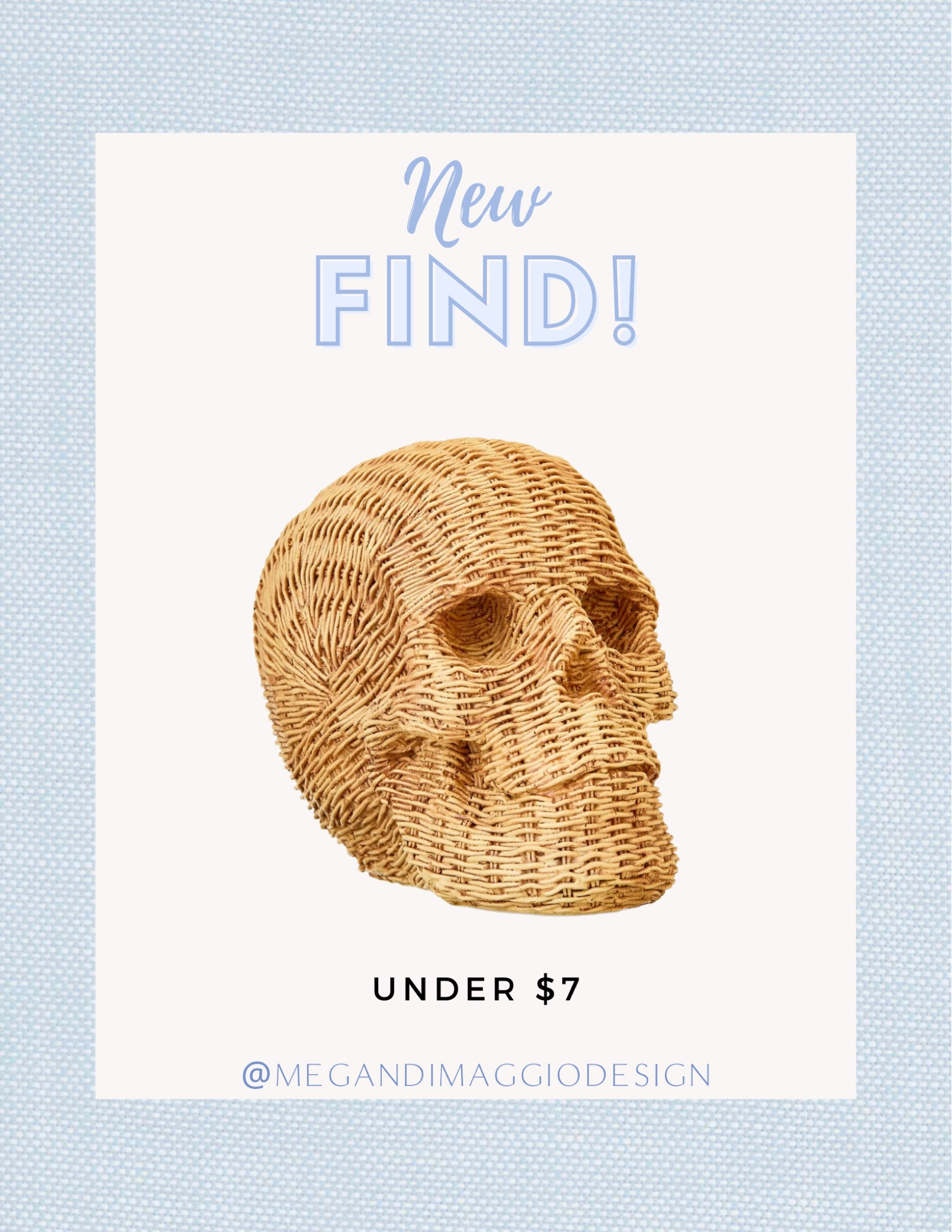 I immediately added this chic coastal under $7 🤯 rattan skull to my cart!! 😍 Add it to yours before it sells out!! 🛒🏃🏼‍♀️💨

#LTKHome #LTKFindsUnder50 #LTKSeasonal