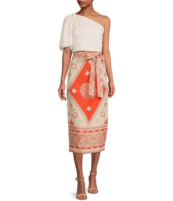 Antonio Melani Printed Amara A-line Midi Skirt | Dillard's | Dillard's