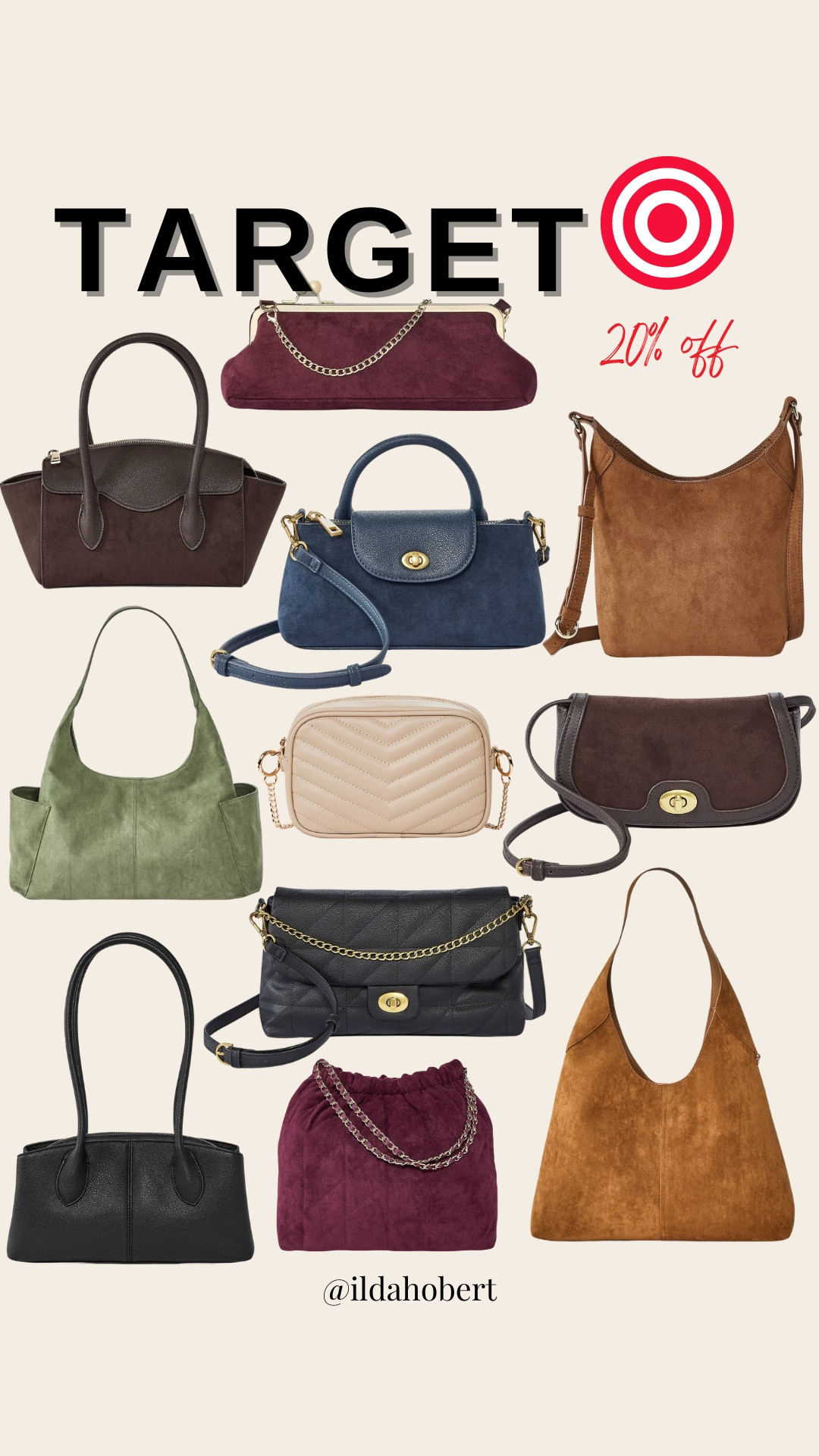 Target handbags are 20% off right now!🍂👜 So many gorgeous colors and styles to carry into fall. 

 #LTKootd #LTKSeasonal #LTKSaleAlert