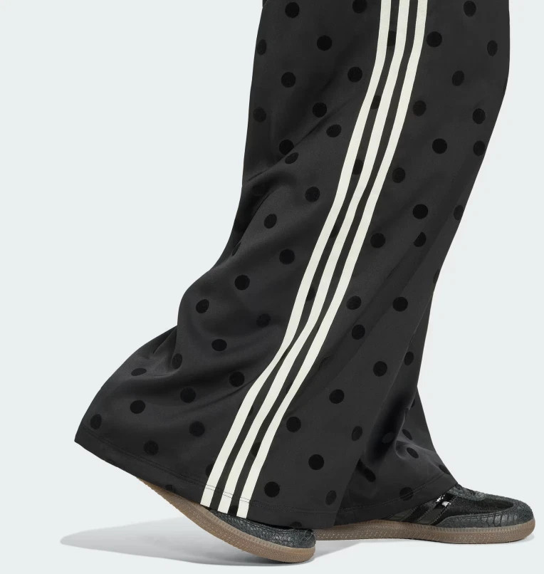 ADIDAS ORIGINALS SATIN POLKA DOT WIDE LEG TRACKPANTS BLACK BNWT  S-XXL LAST 5 | eBay UK