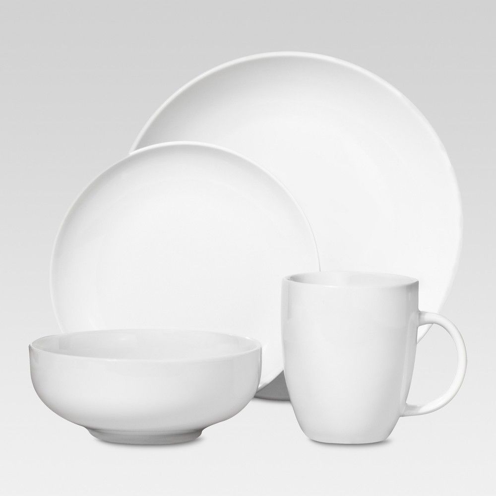 Porcelain 16pc Coupe Dinnerware Set White - Threshold | Target