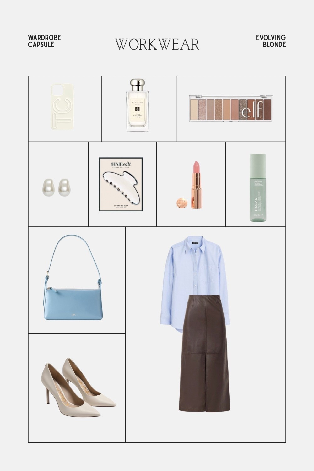 Classic workwear, styled the capsule wardrobe way 🤍

A polished office outfit formula I always come back to: a crisp blue button-down shirt paired with a brown leather midi skirt and neutral pumps. It’s timeless, elevated, and perfect for everything from office days to meetings or a business casual work environment.

I added a few simple accessories and everyday beauty staples to keep the look refined but effortless. These are the kinds of pieces that make getting dressed for work easy when you’re building a classic capsule wardrobe.

Everything is linked 
 for you.

#workwearstyle #officeoutfit #businesscasualoutfit #capsulewardrobe #classicstyle #timelessstyle #corporateoutfit #officewear #minimalstyle #ltkstyle #elevatedbasics #workoutfitideas #professionalstyle #womeninbusiness

#LTKootd