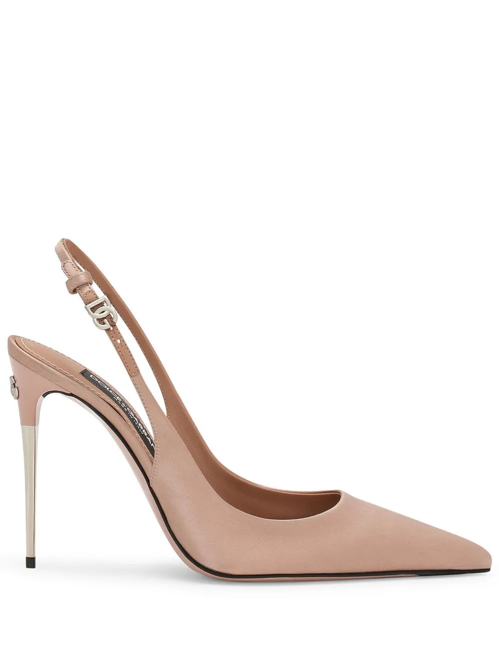 Dolce & Gabbana 105mm Slingback Leather Pumps | Neutrals | FARFETCH AE | Farfetch Global