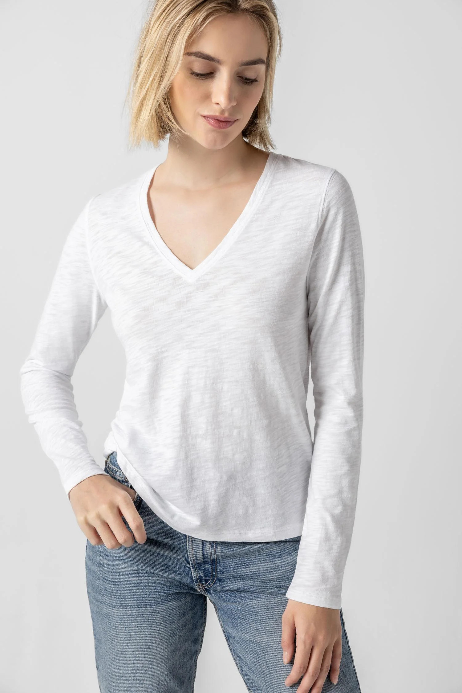 Long Sleeve V-Neck | Lilla P