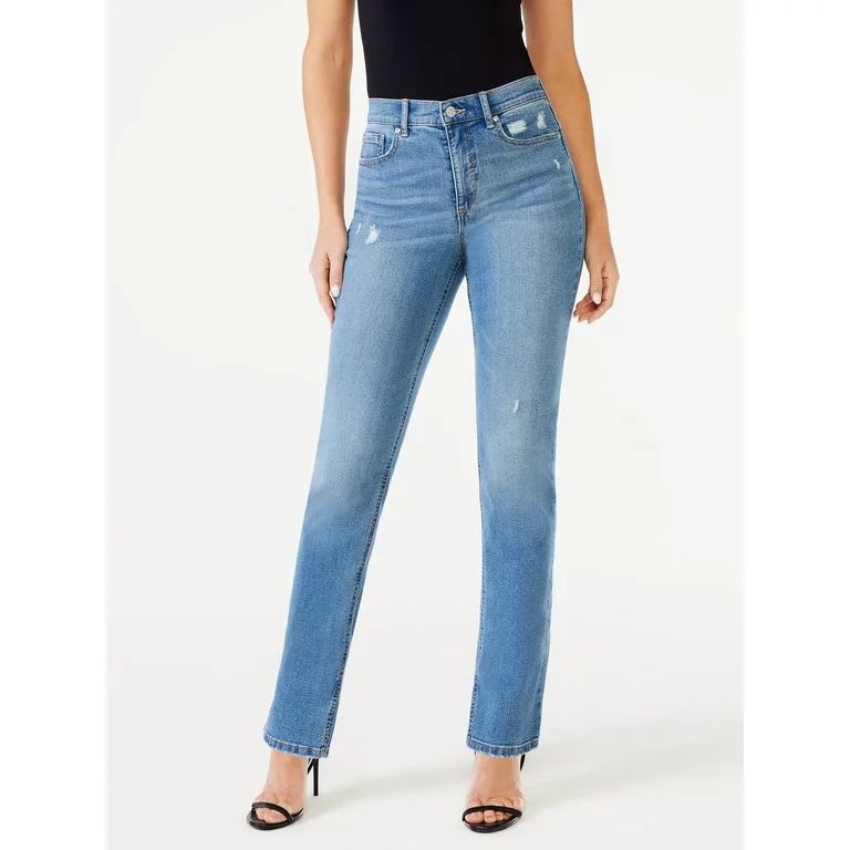 Sofia Jeans Women's Eden Slim Straight Super High Rise Classic 90s Jeans | Walmart (US)