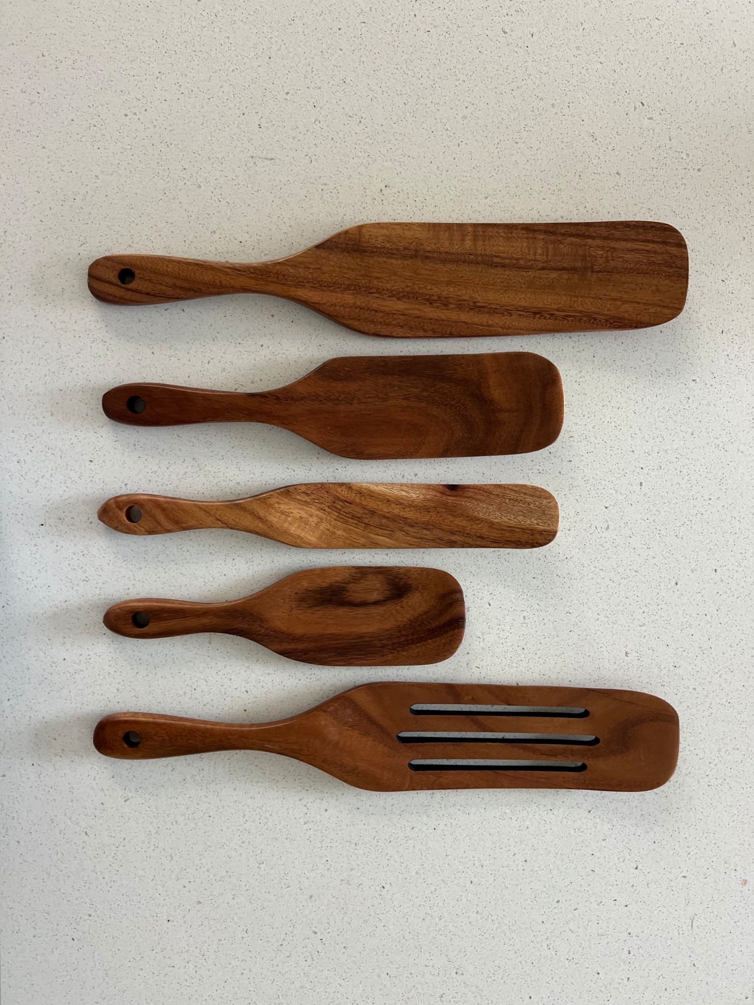 Acacia wood spatula set 