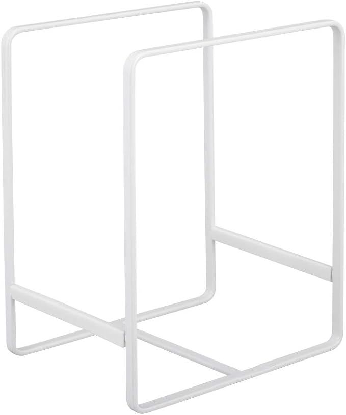 YAMAZAKI Home Rack Stand Storage/Plate Holder | Steel | Large | Dish Organizer, White | Amazon (US)