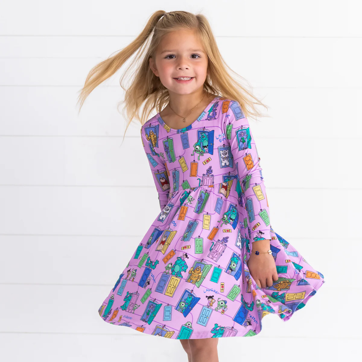 Disney Monsters, Inc. Scream Team Twirl Dress | Little Sleepies