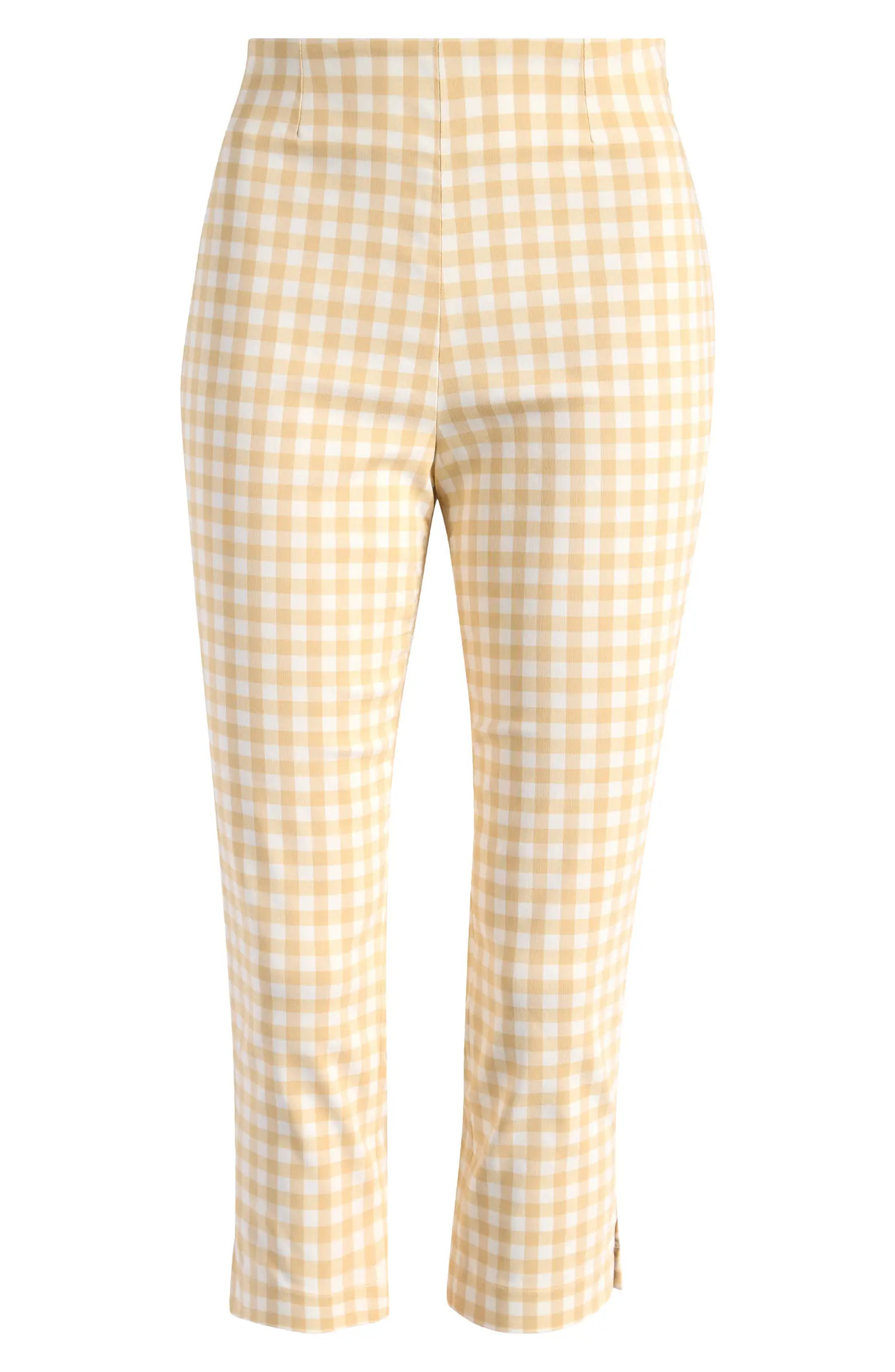 HOUSE OF CB Carella Gingham Capri Pants | Nordstrom | Nordstrom