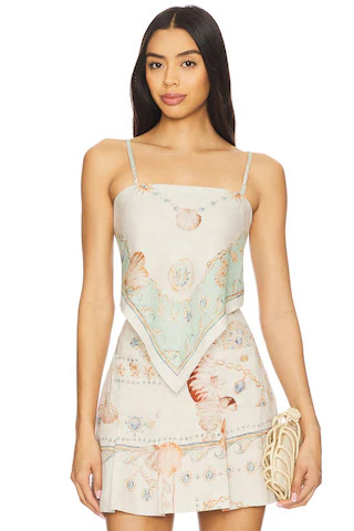 ROAME. Calypso Scarf Top in Vintage Treasures Natural from Revolve.com | Revolve Clothing (Global)