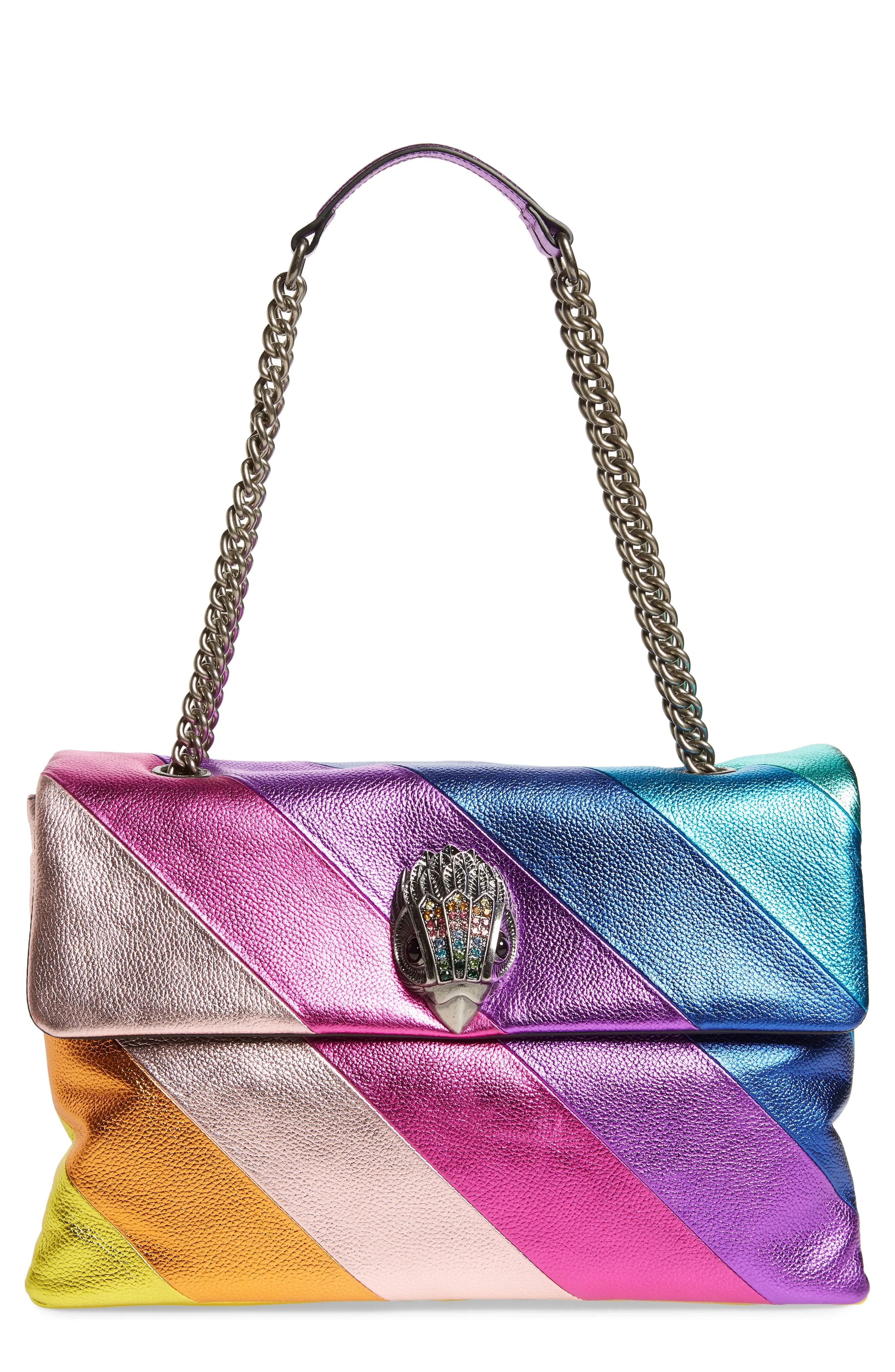 Kurt Geiger London Rainbow Shop Extra Extra Large Kensington Quilted Leather Shoulder Bag in Multi a | Nordstrom