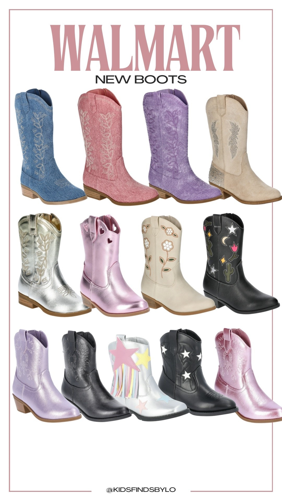 Walmart new boots for little & big girls! Love the cowgirl boot trend for fall! 😍

#LTKShoeCrush #LTKKids #LTKFamily