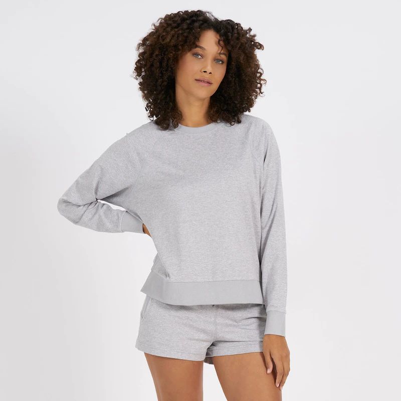 Long-Sleeve Halo Crew | Stone Heather | Vuori Clothing (US & Canada)