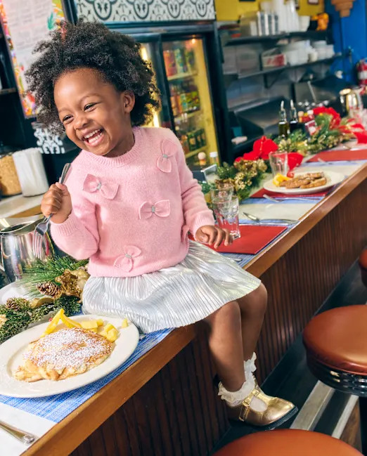 Toddler Girls Bow Sweater - pink | The Children's Place